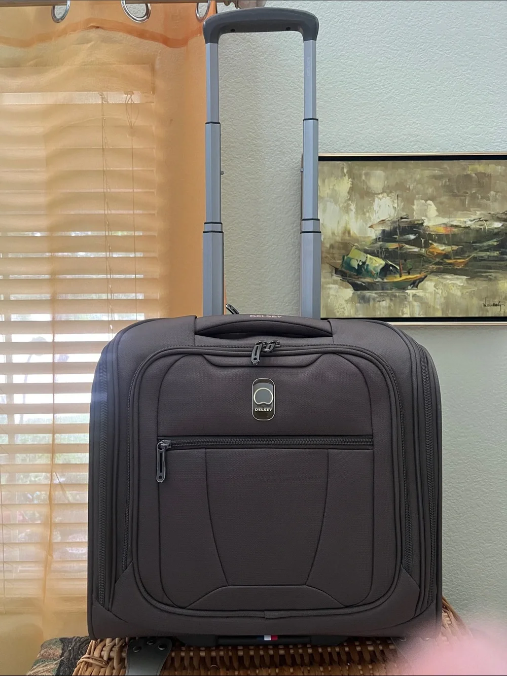 DELSEY Luggage Carry On 2 wheels. Paris Helium DLX Softside size 15x13x8